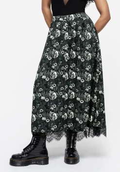 Nightbloom Button Front Midaxi Skirt