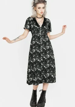 Nightbloom Button Up Midi Dress