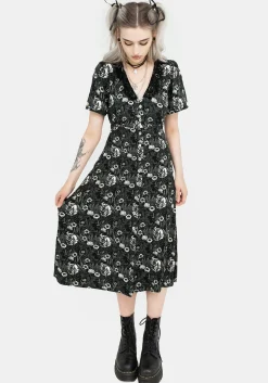 Nightbloom Button Up Midi Dress