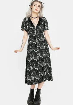 Nightbloom Button Up Midi Dress