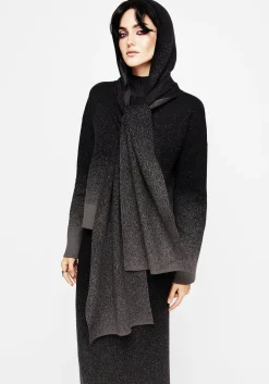 Nightjar Ombre Knit Hooded Scarf