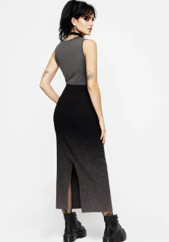 Nightjar Ombre Knit Mermaid Maxi Skirt