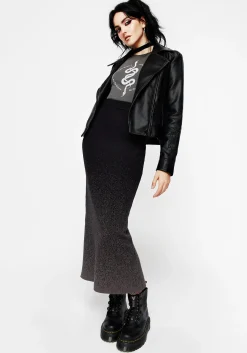 Nightjar Ombre Knit Mermaid Maxi Skirt