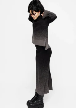 Nightjar Ombre Knit Mermaid Maxi Skirt