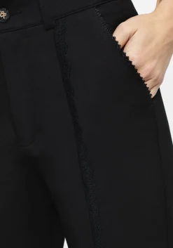 Nightlife Lace Trim Flared Trousers