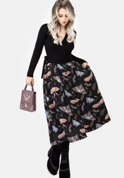 Nightmoth Button Up Midi Skirt
