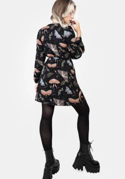Nightmoth Mini Wrap Dress