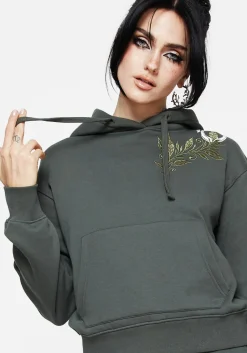 Nirah Cotton Cropped Crop Hoodie
