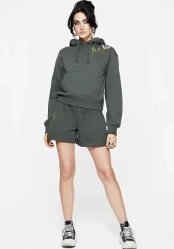 Nirah Cotton Cropped Crop Hoodie