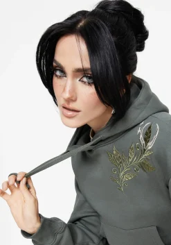 Nirah Cotton Cropped Crop Hoodie