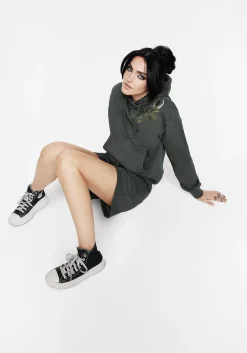 Nirah Cotton Cropped Crop Hoodie