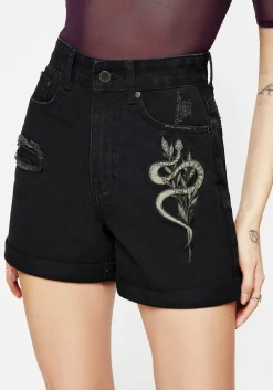 Nirah Embroidered Denim Shorts