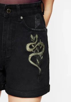 Nirah Embroidered Denim Shorts