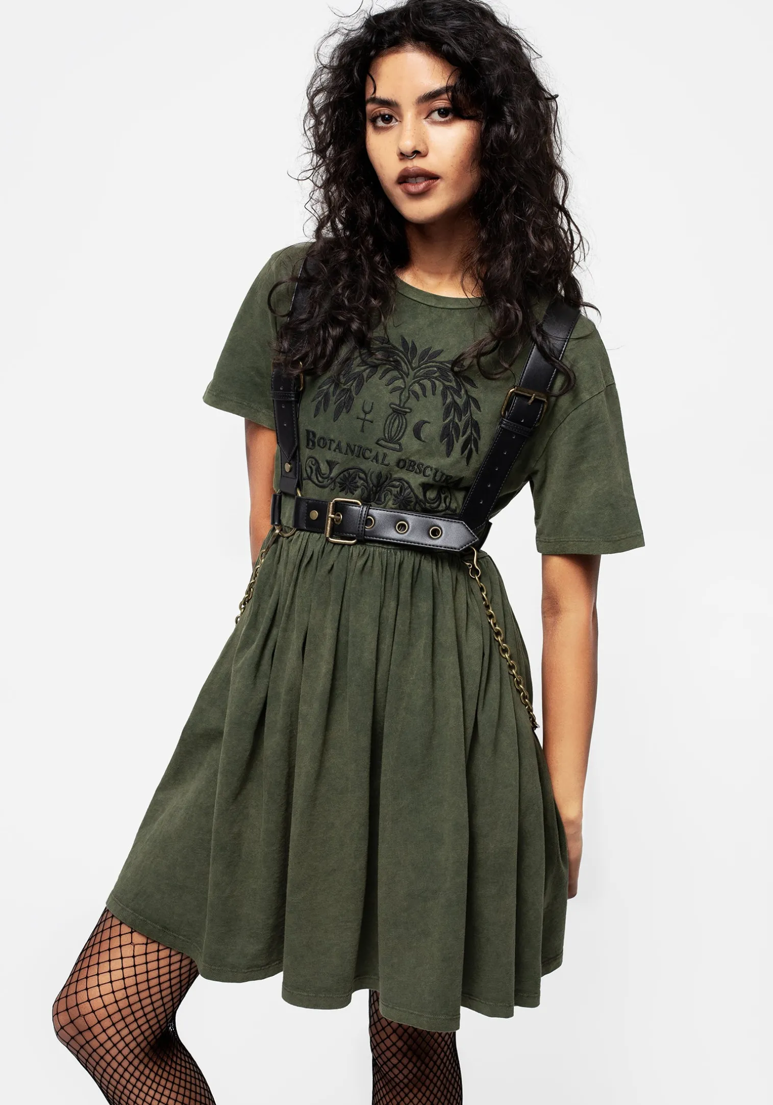 Obscura Graphic Print Mini Skater Dress
