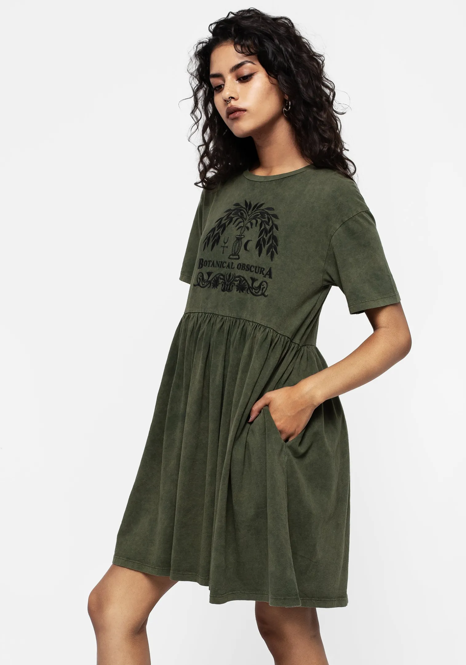 Obscura Graphic Print Mini Skater Dress