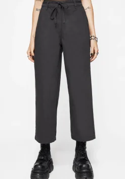 Octavia Tie Waist Snake Trim Wide Leg Trouser