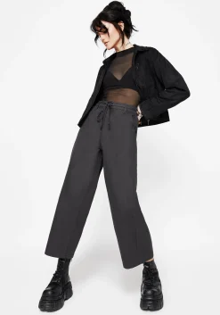 Octavia Tie Waist Snake Trim Wide Leg Trouser