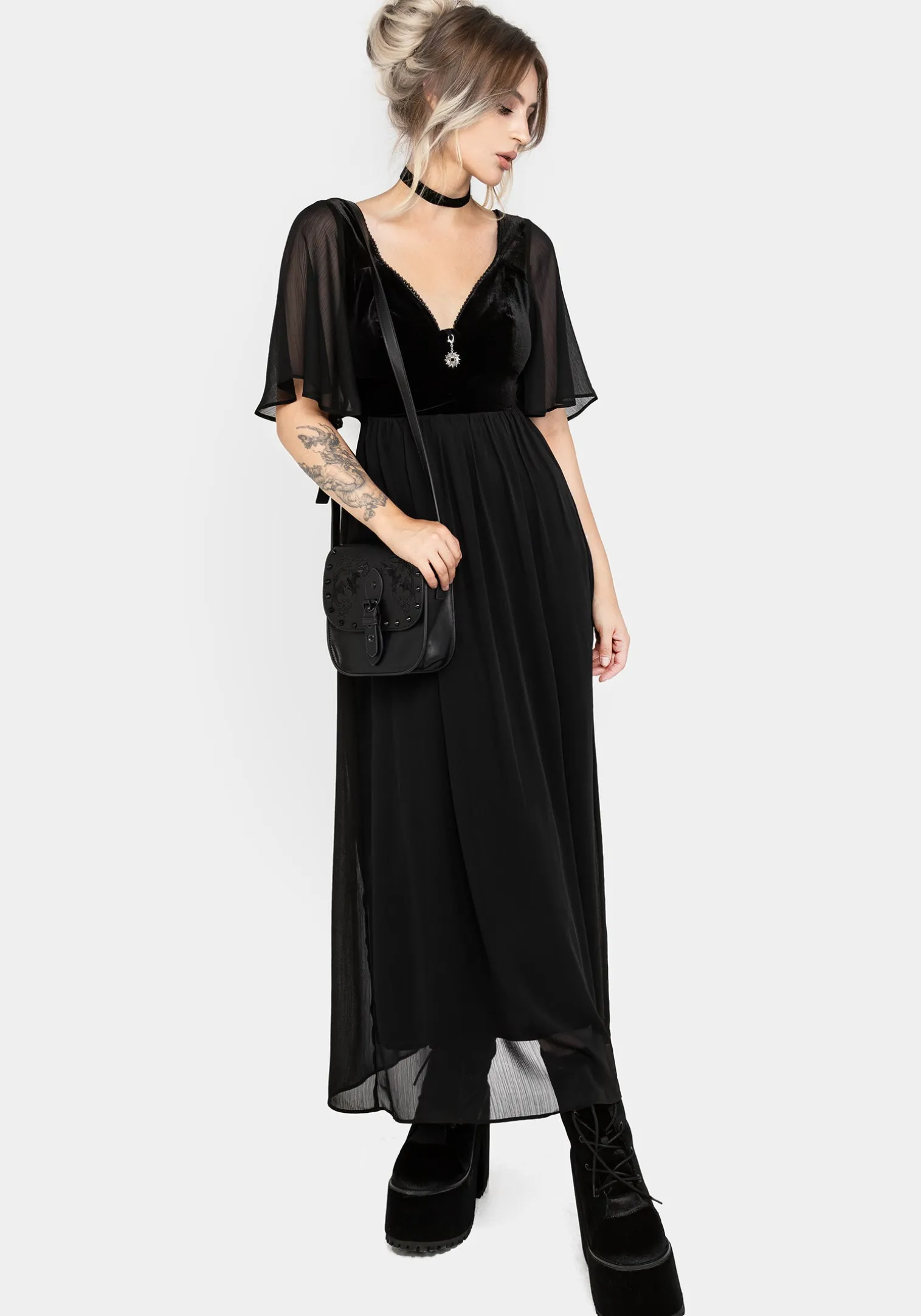 Oculist Chiffon Maxi Dress