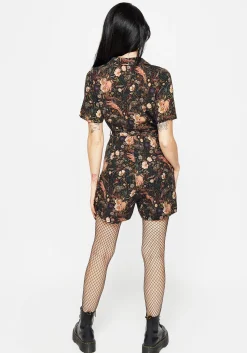 Ophelia Viscose Button Up Playsuit