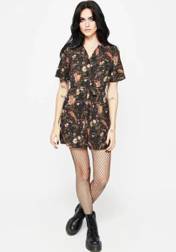 Ophelia Viscose Button Up Playsuit