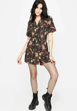 Ophelia Viscose Button Up Playsuit