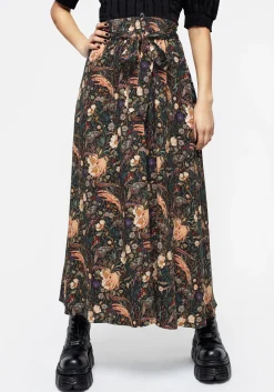 Ophelia Viscose Tie Waist Midaxi Skirt