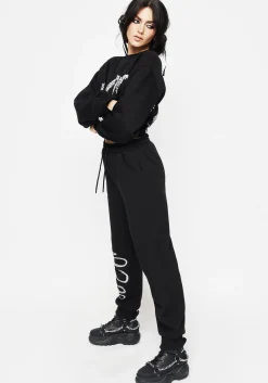 Ophis Snake Skeleton Print Sweatpants