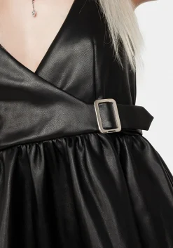 Opium Faux Leather Mini Dress