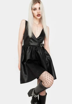 Opium Faux Leather Mini Dress