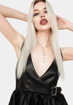 Opium Faux Leather Mini Dress