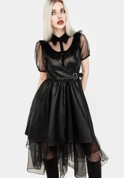 Opium Faux Leather Mini Dress