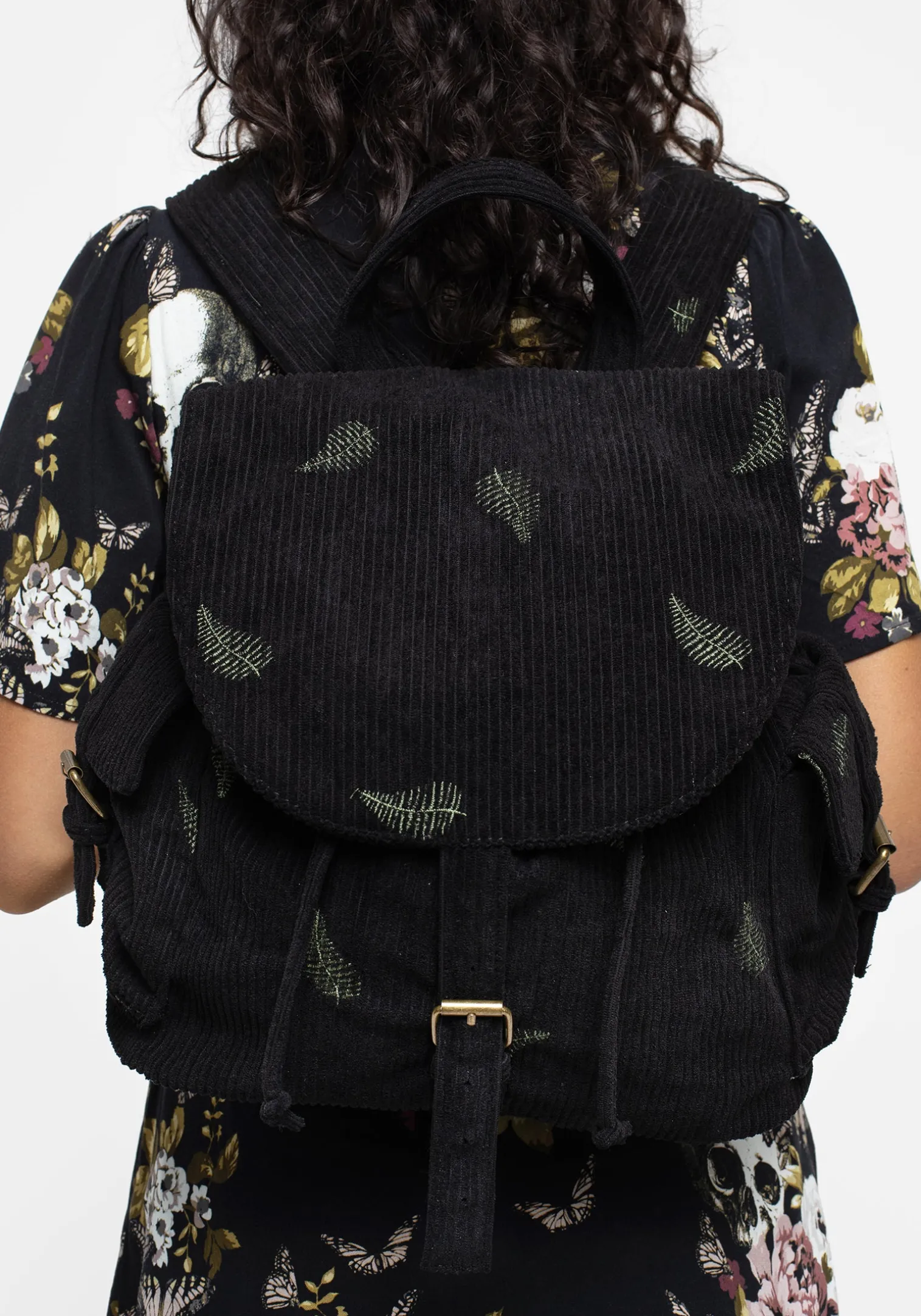Osmunda Fern Embroidered Satchel Backpack