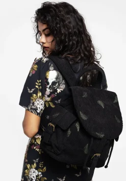 Osmunda Fern Embroidered Satchel Backpack