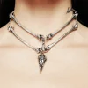 Osteomancy Raven Skull Choker Necklace