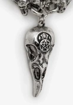Osteomancy Raven Skull Choker Necklace