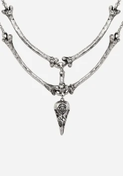 Osteomancy Raven Skull Choker Necklace