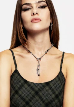 Osteomancy Raven Skull Necklace