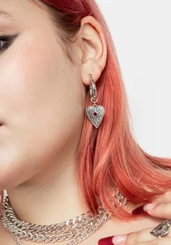 Ouija Planchette Hoop Earrings