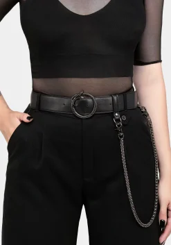Ouroboros Snake Buckle Chain Belt