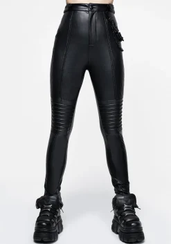 Outlaw PU Biker Chain Leggings