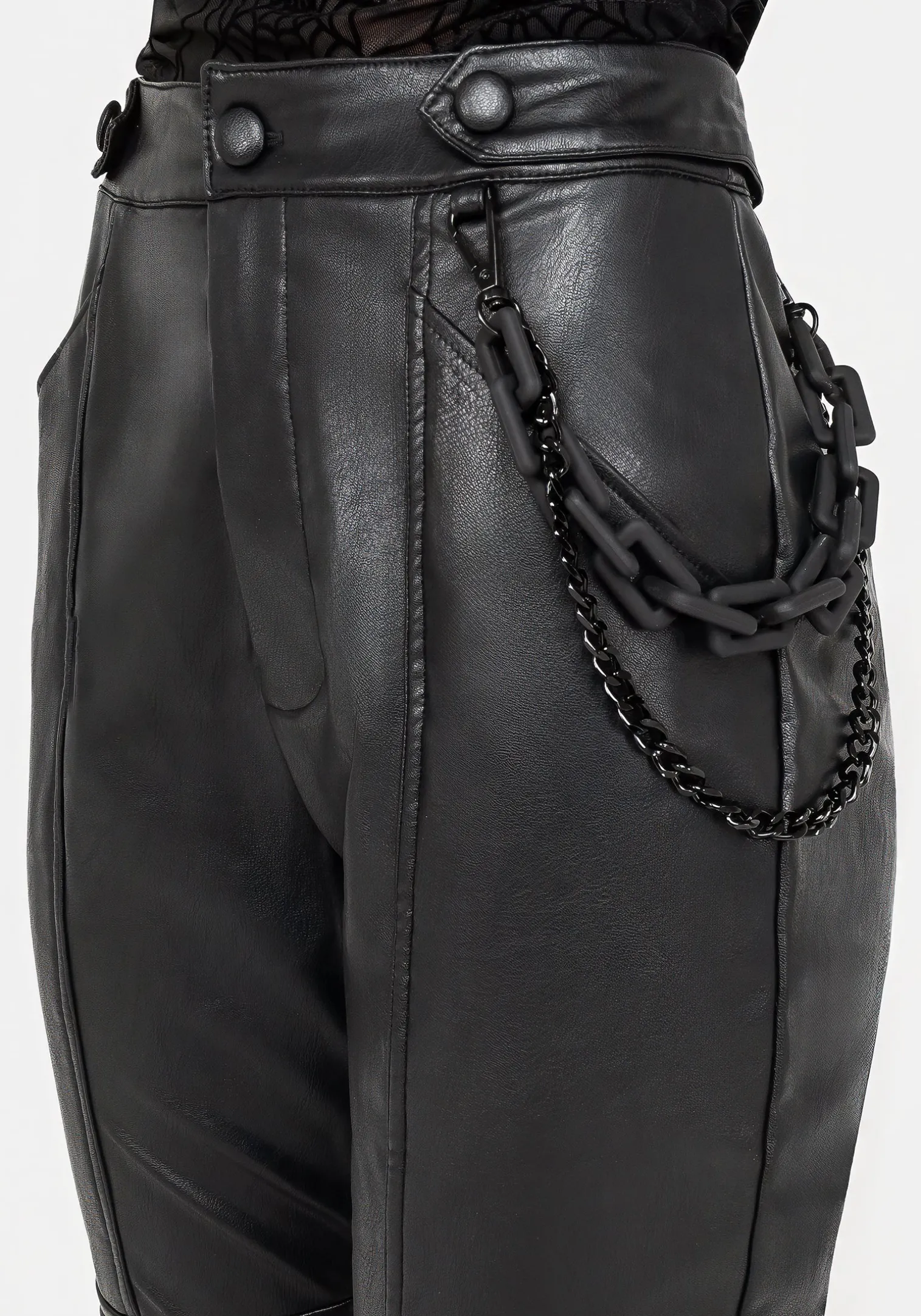 Outlaw PU Biker Chain Leggings