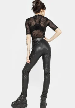 Outlaw PU Biker Chain Leggings