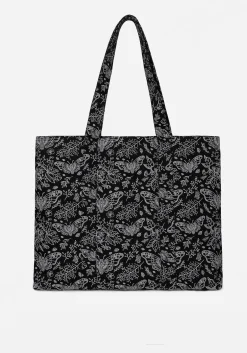 Papillion Denim Tote Bag