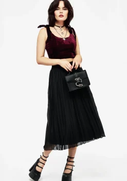 Paridamie Pleated Midi Skirt