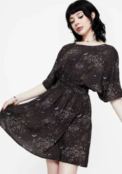 Peaseblossom Celestial Tie Back Mini Dress