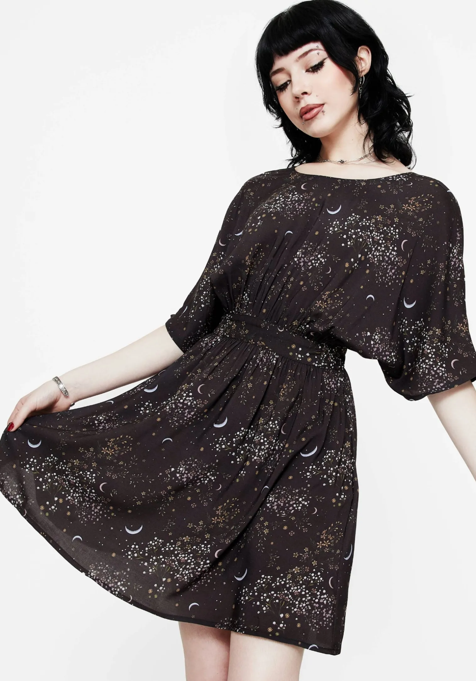 Peaseblossom Celestial Tie Back Mini Dress