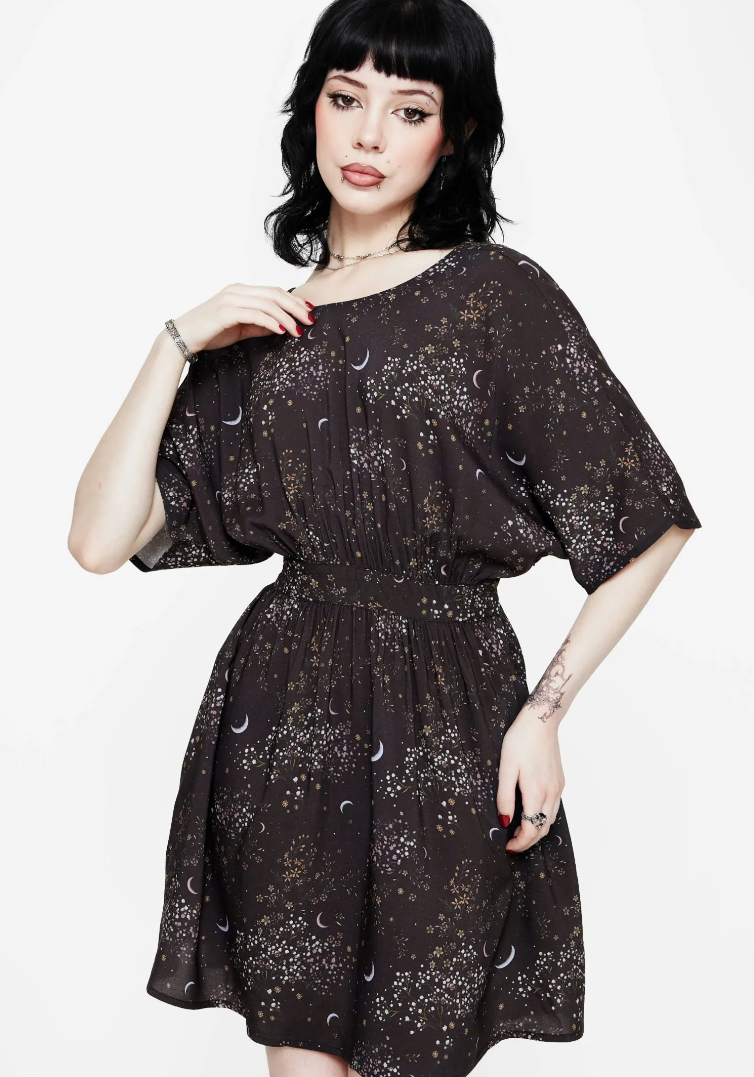 Peaseblossom Celestial Tie Back Mini Dress
