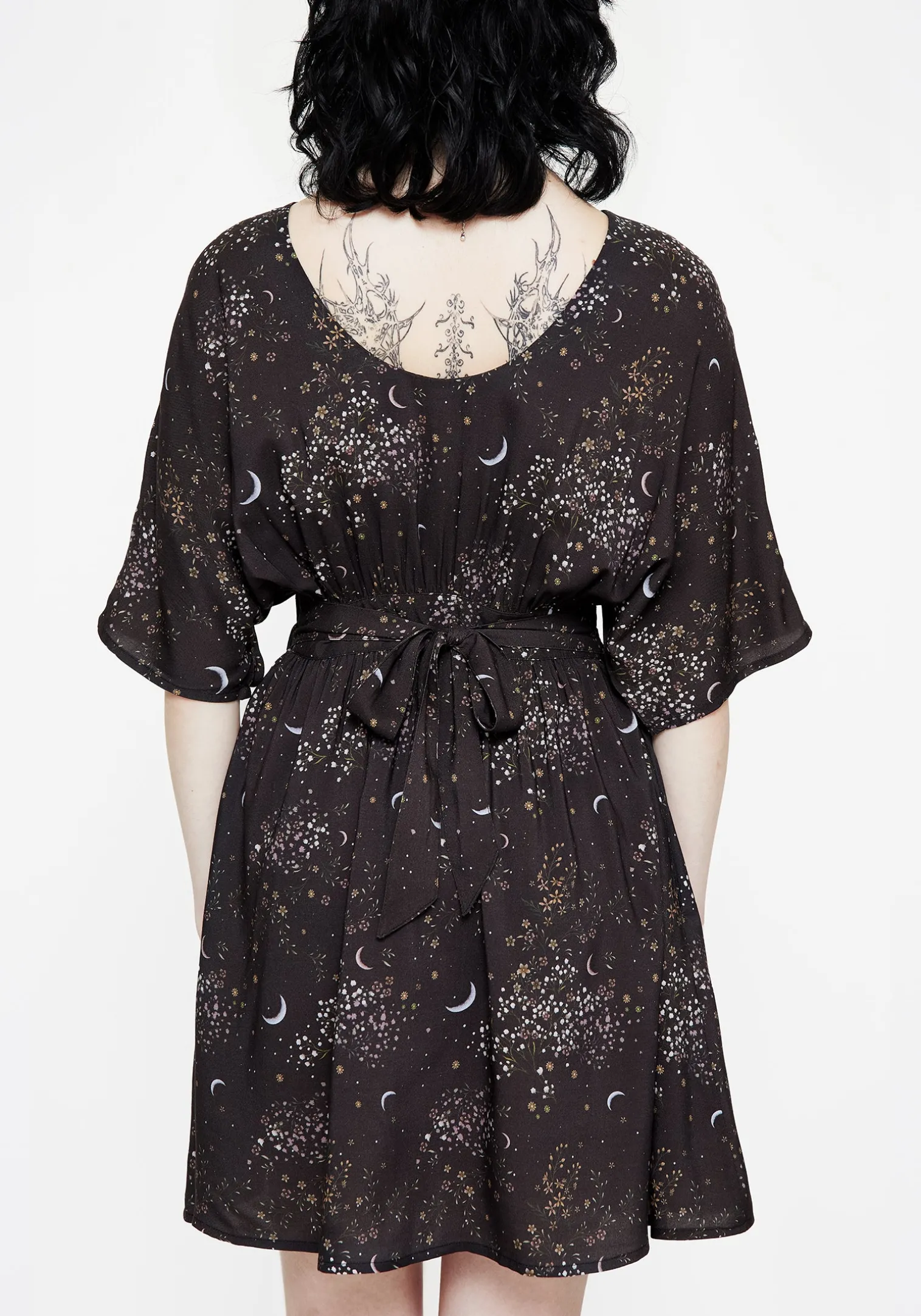 Peaseblossom Celestial Tie Back Mini Dress