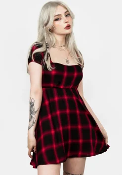Pennyroyal Red Check Dress