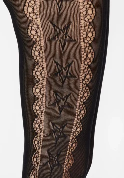 Pentacle Pattern Tights